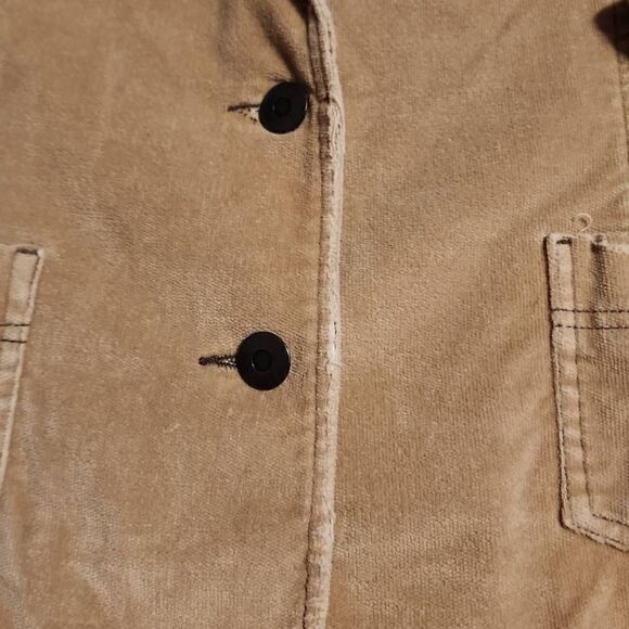 BB's Closet Women's Biege Corduroy Distressed Blazer in Size 2X - Picture 3 of 12